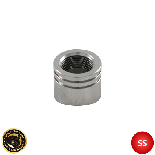 304 Stainless Steel O₂ Sensor Bung (M18×1.5) – Pre-Notched with Heat-Sink, Weld-On