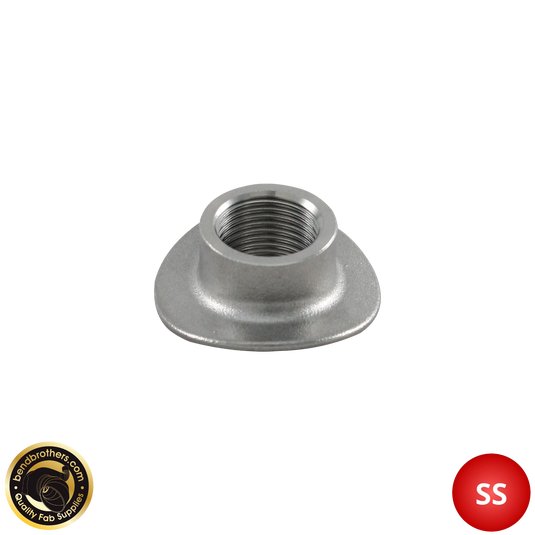 304 Stainless Steel O₂ Sensor Bung (M18×1.5) – Saddled with Lip, Weld-On