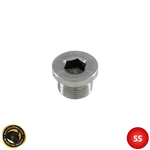 304 Stainless Steel O2 Sensor Bung Hex Socket Cap - Screw In