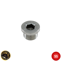 304 Stainless Steel O2 Sensor Bung Hex Socket Cap - Screw In