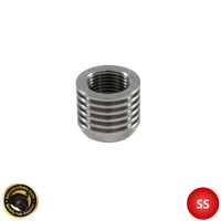 304 Stainless Steel O2 Oxygen Sensor Bung M18x1.5 | Lipped With Heat Sink