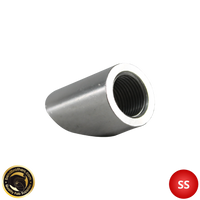 304 Stainless Steel O2 Oxygen Sensor Bung | 45° Pre-Notched