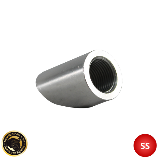 304 Stainless Steel O2 Oxygen Sensor Bung | 45° Pre-Notched