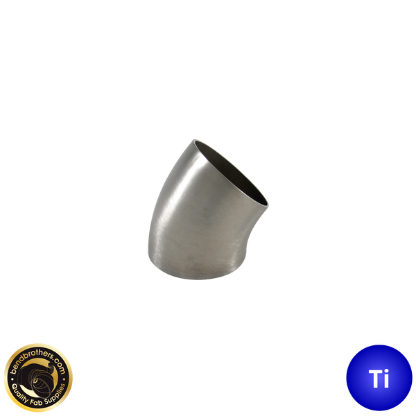 1" (25.4mm) Titanium 45° Mandrel Bent Elbow - 1.2D Radius - 1.2mm wall