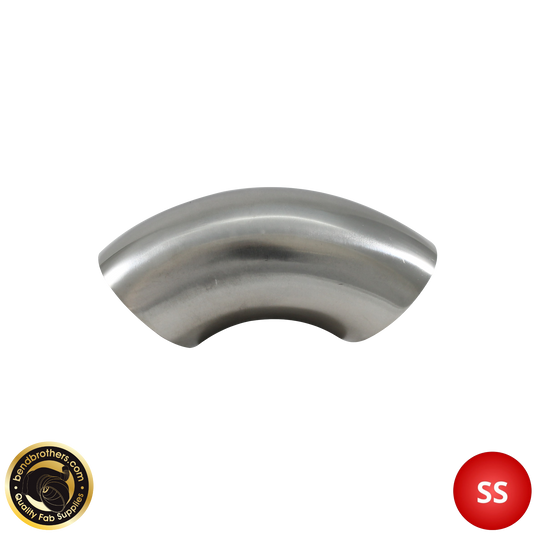 1.5" (38mm) 304 Stainless Steel 90° Elbow - 1.2D Radius - 1.6mm Wall