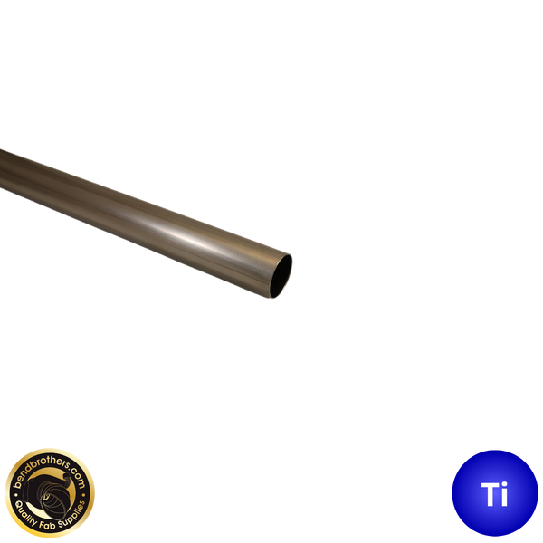 1.5" (38mm) Grade 2 Titanium Welded Tube - 1 Meter Length - 1.2mm Wall