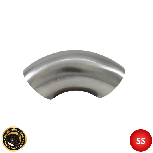 1.75" (45mm) 304 Stainless Steel 90° Elbow - 1.2D Radius - 1.6mm Wall