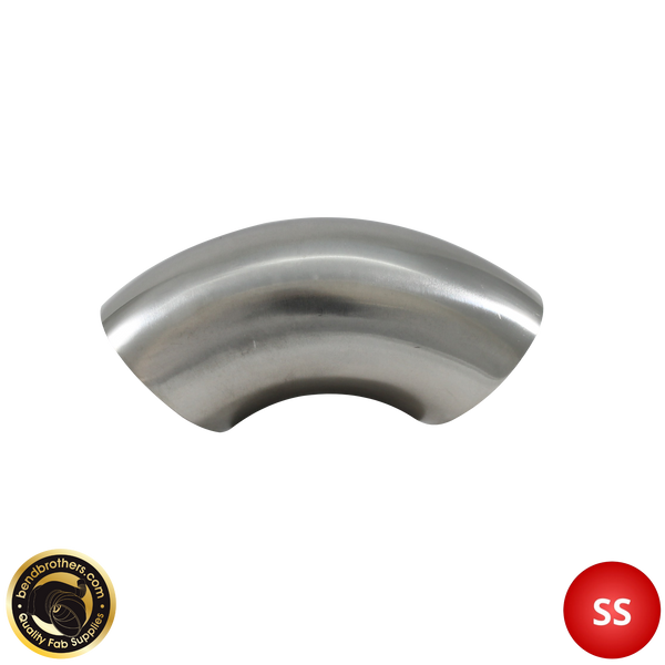 1.75" (45mm) 304 Stainless Steel 90° Elbow - 1.2D Radius - 1.6mm Wall - Unprepped