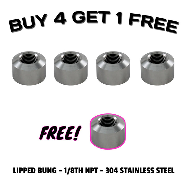 Buy 4 Get 1 FREE | 1/8 NPT Sensor Bung - 304 Stainless Steel