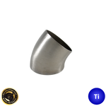 2" (51mm) Titanium 45° Mandrel Bent Elbow - 1.2D Radius - 1.2mm wall