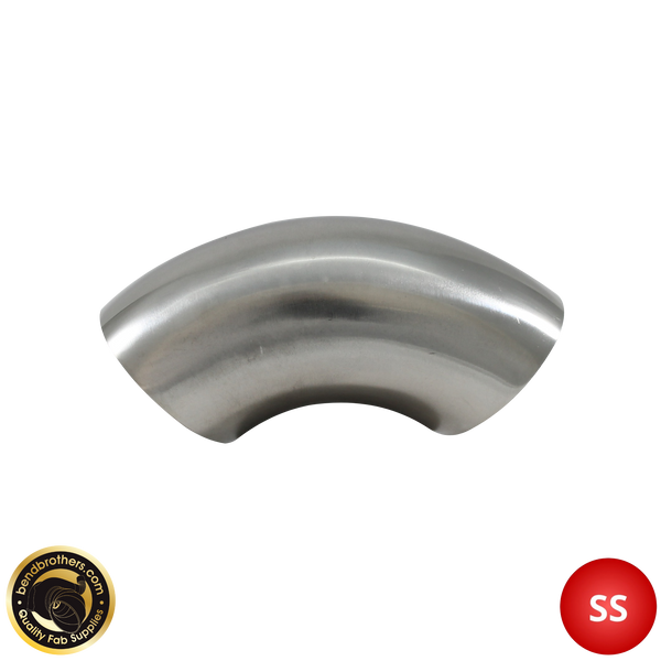 2.25" (57mm) 304 Stainless Steel 90° Elbow - 1.2D Radius - 1.6mm Wall