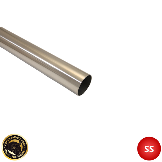 2.25" (57mm) 304ss Tube - 1 Meter Length - 1.6mm Wall