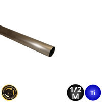 2" (51mm) Grade 2 Titanium Welded Tube - 1/2 Meter Length - 1.2mm Wall