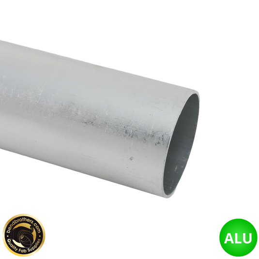 2" (51mm) Aluminium Straight Tube | 1 Meter Length - 1.65mm Wall Thickness