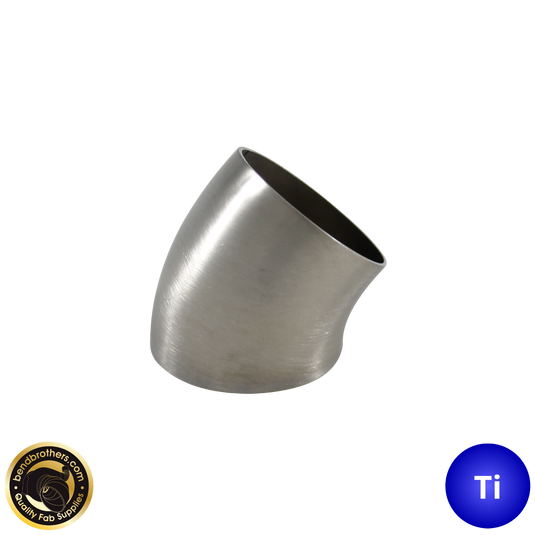 2.5" (63mm) Titanium 45° Mandrel Bent Elbow - 1.2D Radius - 1.2mm wall