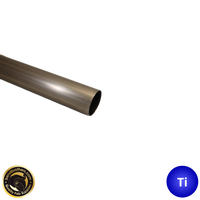2.5" (63mm) Grade 2 Titanium Welded Tube - 1 Meter Length - 1.2mm Wall