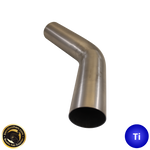 2.5" (63mm) Titanium 45° Mandrel Bend 150mm Leg - 1.5D Radius - 1.2mm wall