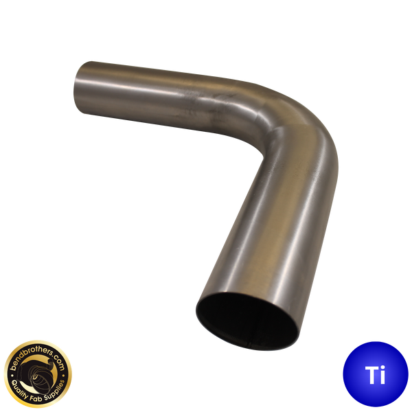 2.5" (63mm) Titanium 90° Mandrel Bend 150mm Leg - 1.5D Radius - 1.2mm wall
