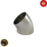 2.75" (70mm) 304 Stainless Steel 45° Elbow - 1.2D Radius - 1.6mm Wall
