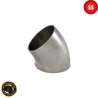 2.75" (70mm) 304 Stainless Steel 45° Elbow - 1.2D Radius - 1.6mm Wall