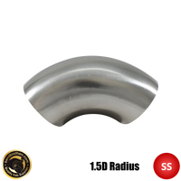 3" (76mm) 304 Stainless Steel 90° Elbow - 1.5D  Radius - 1.6mm Wall