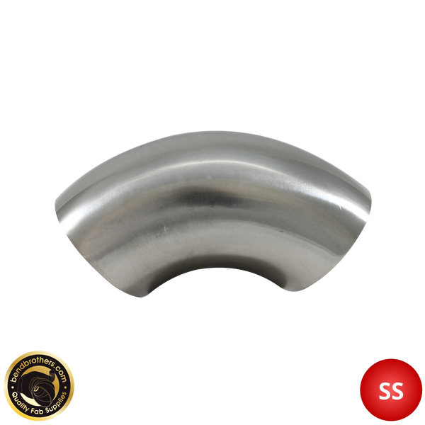 3" (76mm) 304 Stainless Steel 90° Elbow - 1.2D  Radius - 1.6mm Wall - Unprepped