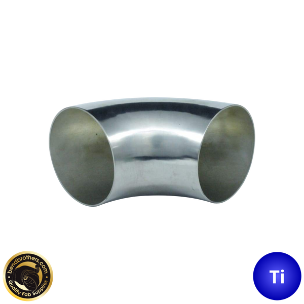 3" (76mm) Titanium 90° Mandrel Bent Elbow - 1.2D Radius - 1.2mm wall