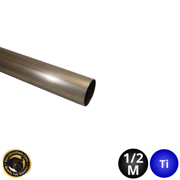 3" (76mm) Grade 2 Titanium Welded Tube - 1/2 Meter Length - 1.2mm Wall