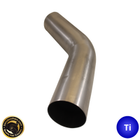 3" (76mm) Titanium 45° Mandrel Bend 150mm Leg - 1.5D Radius - 1.2mm wall