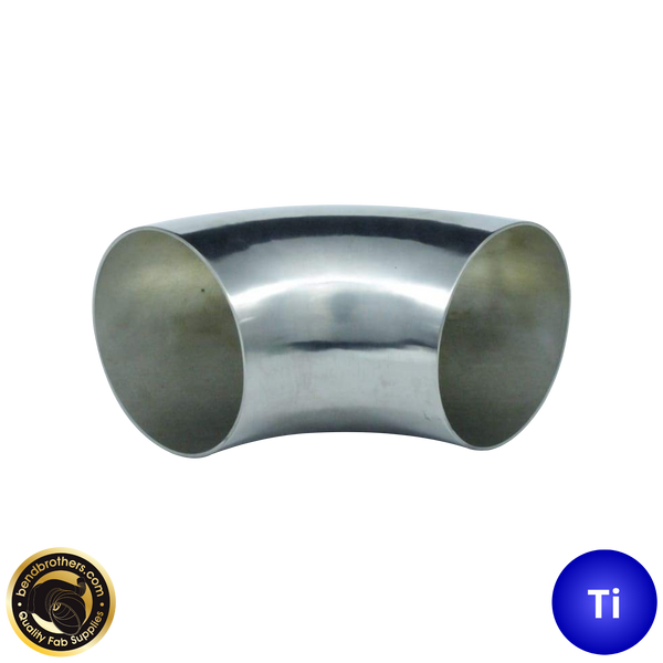 3.5" (89mm) Titanium 90° Mandrel Bent Elbow - 1.2D Radius - 1.5mm wall