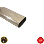 3.5" Oval 304ss Tube - 1 Meter Length - 1.6mm Wall