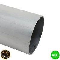 3.5" (89mm) Aluminium Straight Tube | 1 Meter Length - 2mm Wall Thickness