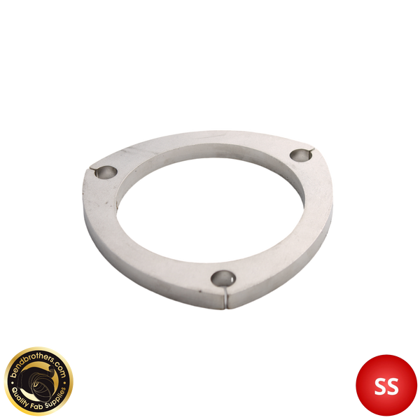 4" (101mm) 3 Bolt 304 Stainless Steel Flange - 8mm Thickness