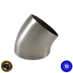 4" (101mm) Titanium 45° Mandrel Bent Elbow - 1.2D Radius - 1.5mm wall