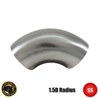 4" (101mm) 304 Stainless Steel 90° Elbow - 1.5D Radius - 1.6mm Wall