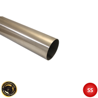 4" (101mm) 304 Stainless Steel Tube - 1 Meter Length - 1.6mm Wall