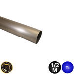 4" (101mm) Grade 2 Titanium Welded Tube - 1/2 Meter Length - 1.2mm Wall