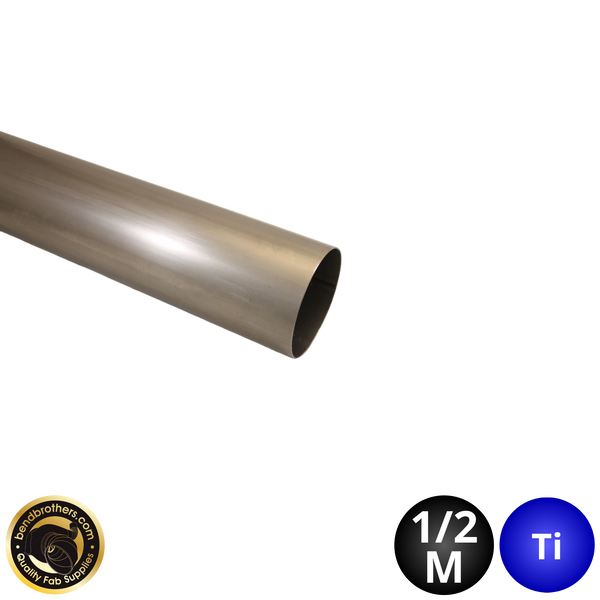 4" (101mm) Grade 2 Titanium Welded Tube - 1/2 Meter Length - 1.2mm Wall