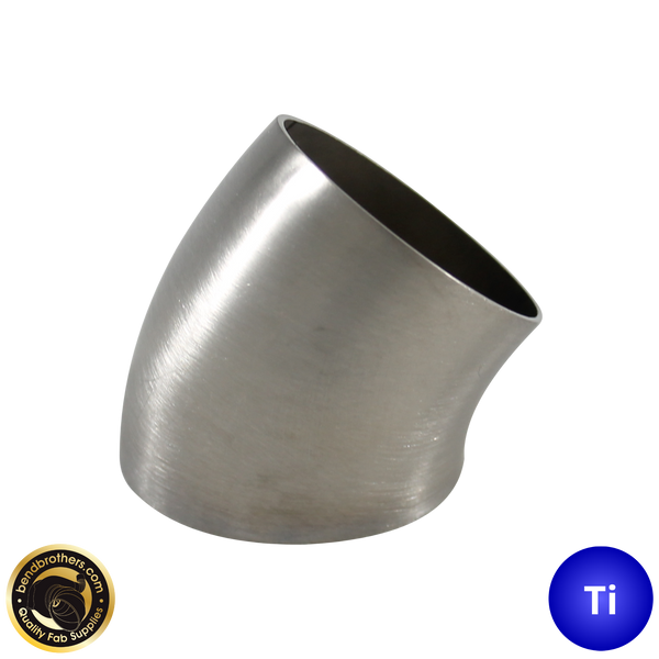 4.5" (114mm) Titanium 45° Mandrel Bent Elbow - 1.2D Radius - 1.5mm wall