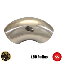 4.5" (114mm) 304 Stainless Steel 90° Elbow - 1.5D Radius - 2mm Wall