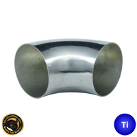 4.5" (114mm) Titanium 90° Mandrel Bent Elbow - 1.2D Radius - 1.5mm wall