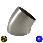 5" (127mm) Titanium 45° Mandrel Bent Elbow - 1.2D Radius - 1.5mm wall