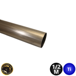 5" (127mm) Grade 2 Titanium Welded Tube - 1/2 Meter Length - 1.5mm Wall