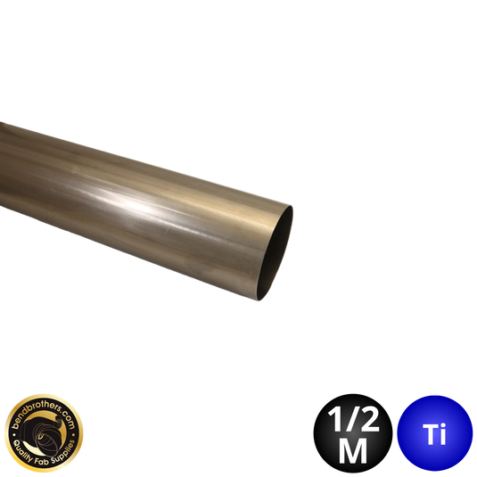 5" (127mm) Grade 2 Titanium Welded Tube - 1/2 Meter Length - 1.5mm Wall