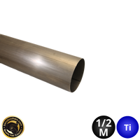 6" (152mm) Grade 2 Titanium Welded Tube - 1/2 Meter Length - 1.5mm Wall
