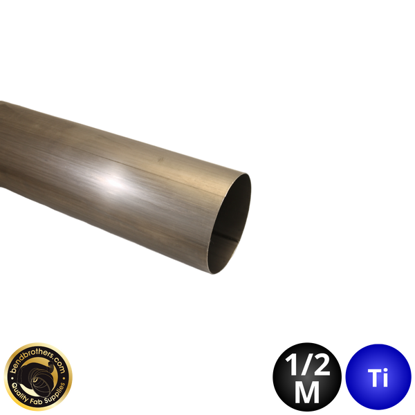 6" (152mm) Grade 2 Titanium Welded Tube - 1/2 Meter Length - 1.5mm Wall