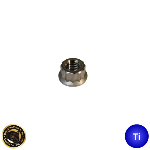 Titanium Flanged 12 Point Nut M10x1.5