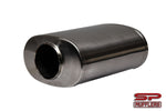 3" (76mm) In/Out  Muffler Oval - C/C 8" x 5" - 12" Long | 304 Stainless Steel